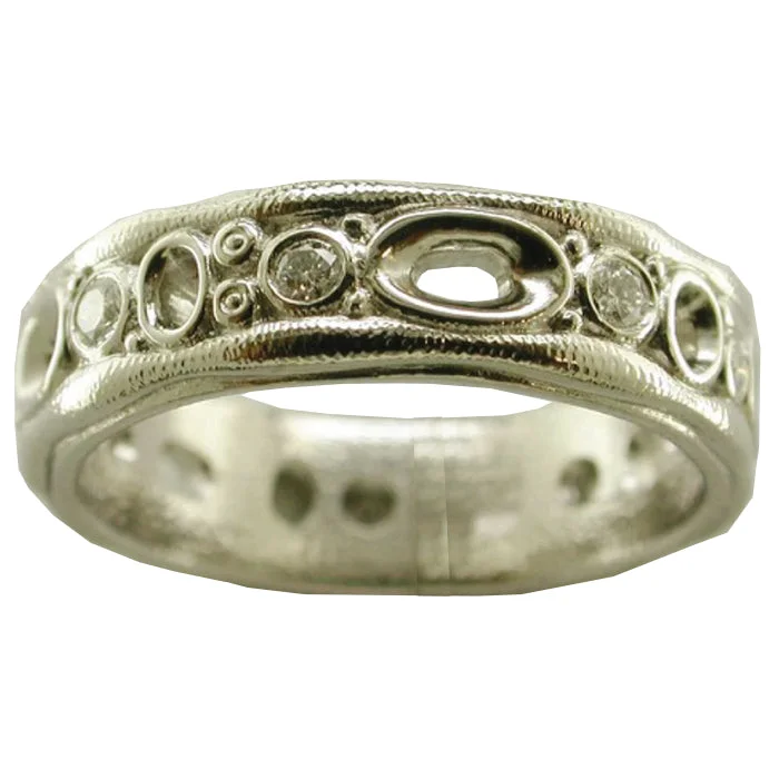 Women’s sapphire rings-Alex Sepkus Thin Open Band - R-74P