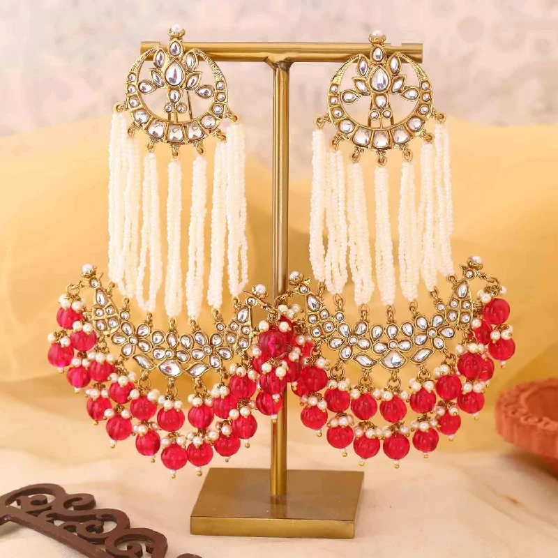 Women’s bridal earrings-Rani Rashika Chandbalis