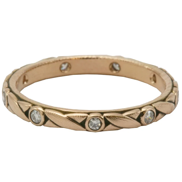 Women’s titanium rings-Alex Sepkus Crisscross Band - R-121R