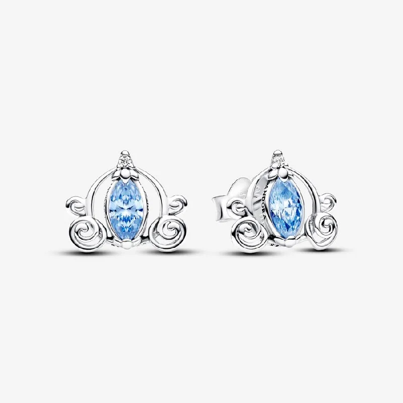 Women’s crystal earrings-Disney Cinderella's Carriage Stud Earrings