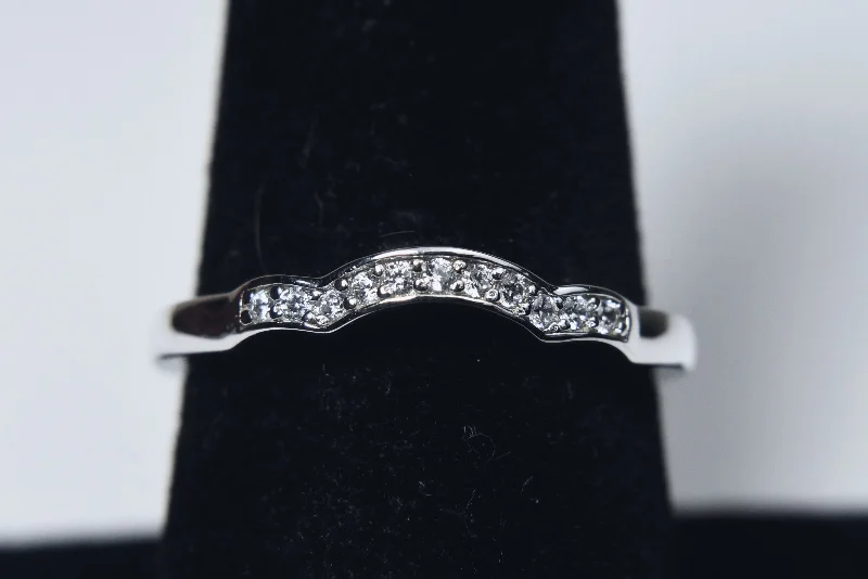 Women’s silver stackable rings-Sterling Silver Arch Band - Size 8