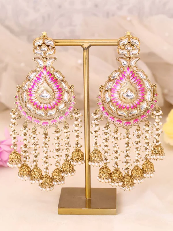 Women’s gold stud earrings-Ivory Divisha Danglers