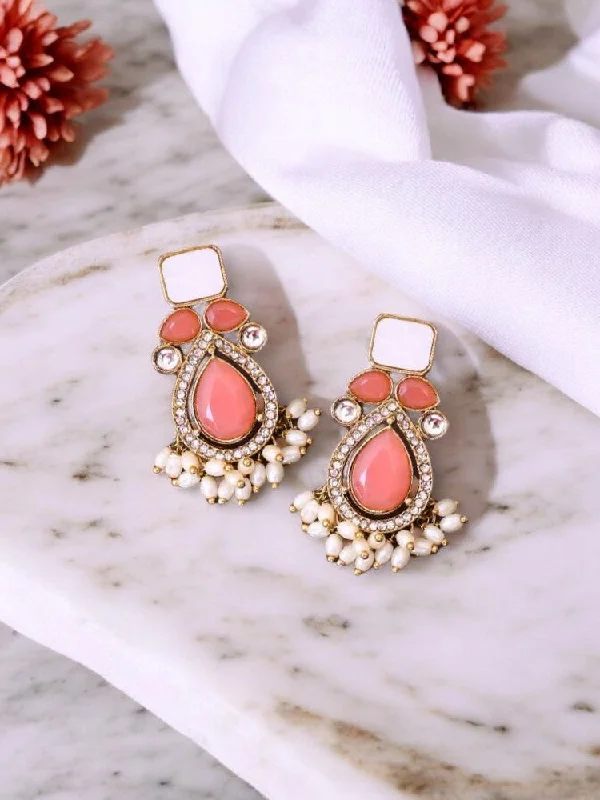 Women’s diamond earrings-Coral Nalini Danglers