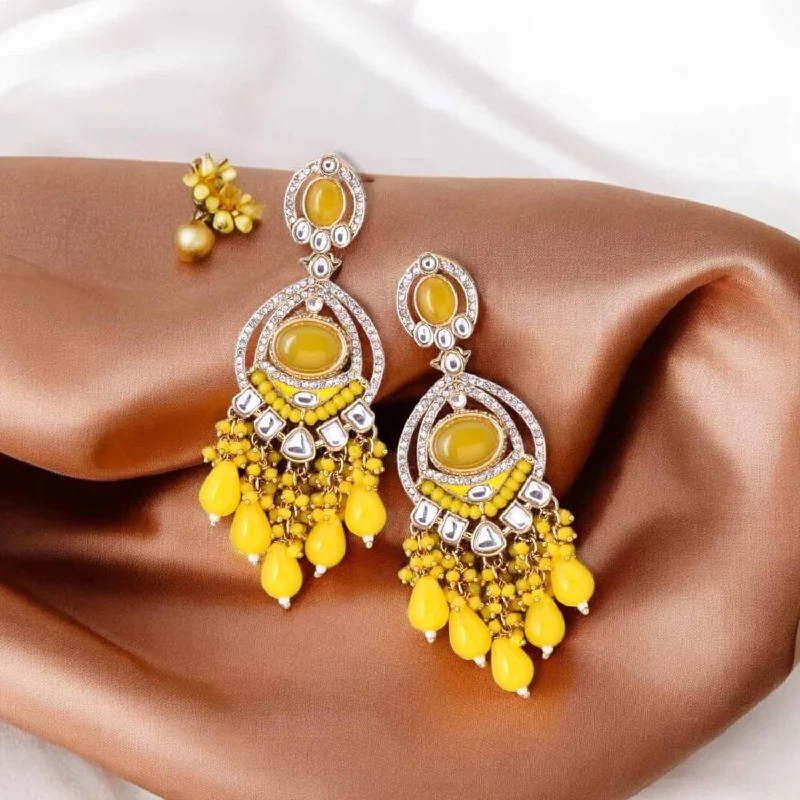 Women’s vintage diamond earrings-Lemon Nina Chandbalis