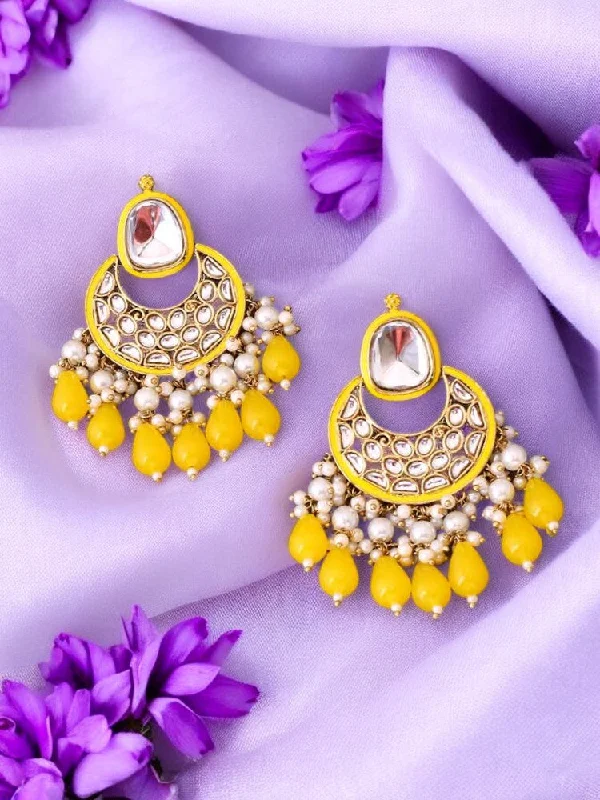 Women’s turquoise earrings-Lemon Aabriti Chandbalis