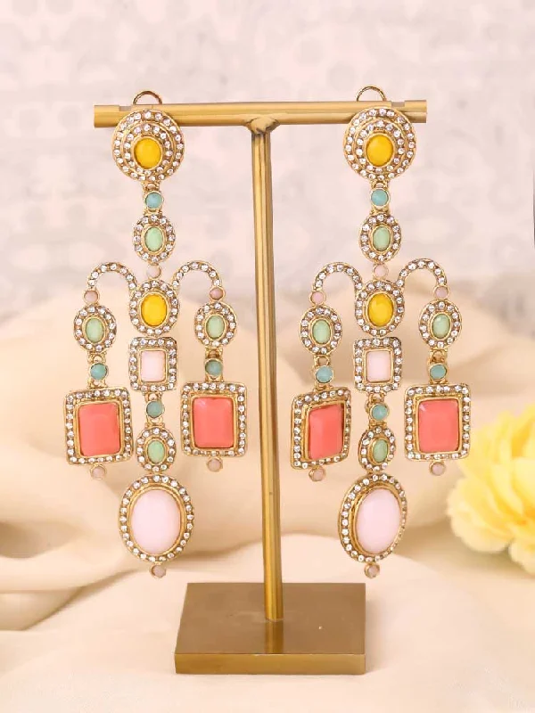 Women’s vintage earrings-Multicolor Melina Danglers