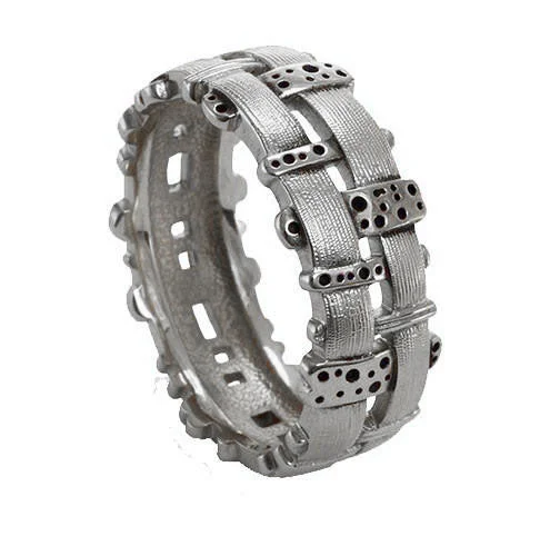 Women’s eternity diamond rings-Alex Sepkus Woven Fence Band - R-177P