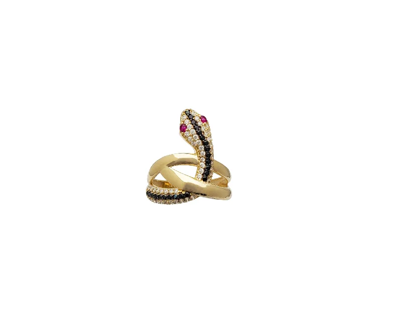 Women’s handmade rings-Snake Pendant (14K)