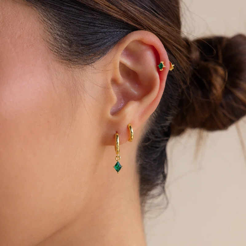 Women’s sapphire earrings-Emerald Earrings Set