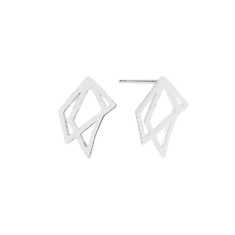 Women’s emerald earrings-Camila Earrings Silver