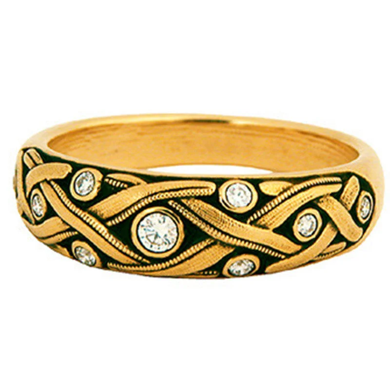 Women’s gold promise rings-Alex Sepkus Vine Band - R-64