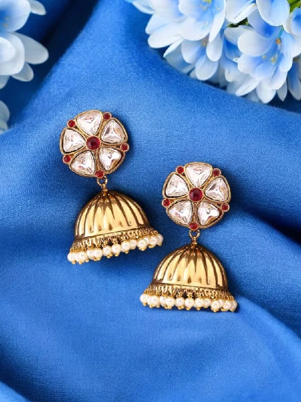 Women’s pearl earrings-Rani Bhagwati Jhumkis