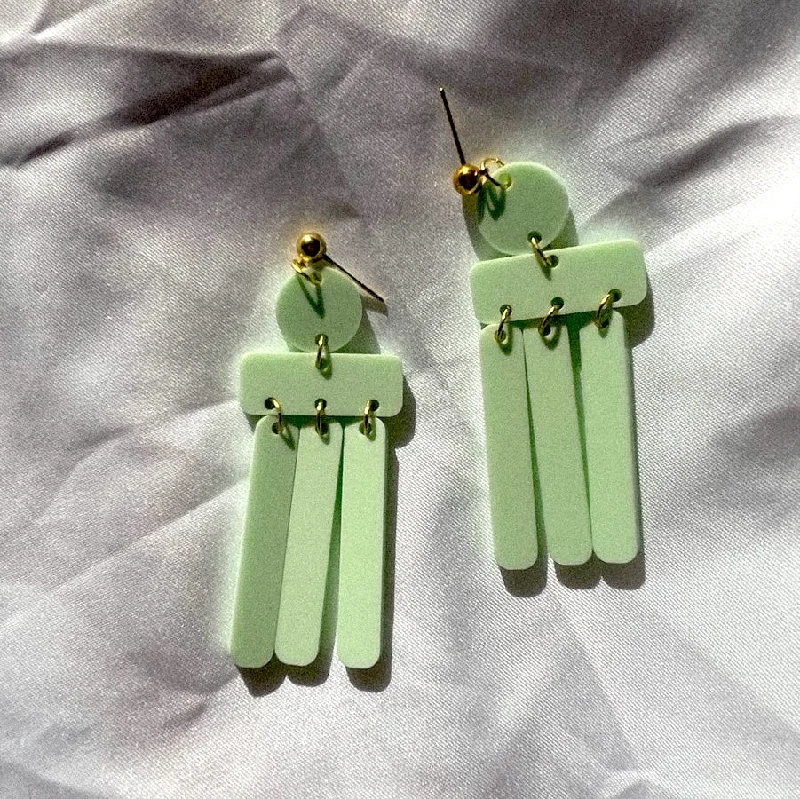 Women’s wedding earrings-Alba Earrings - Mint