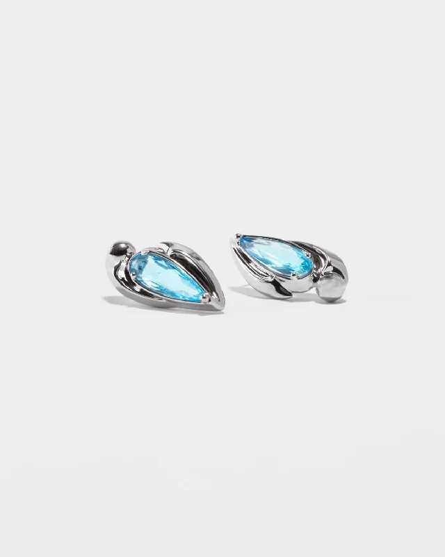 Women’s delicate earrings-RADIANCE Blue Zircon Earrings