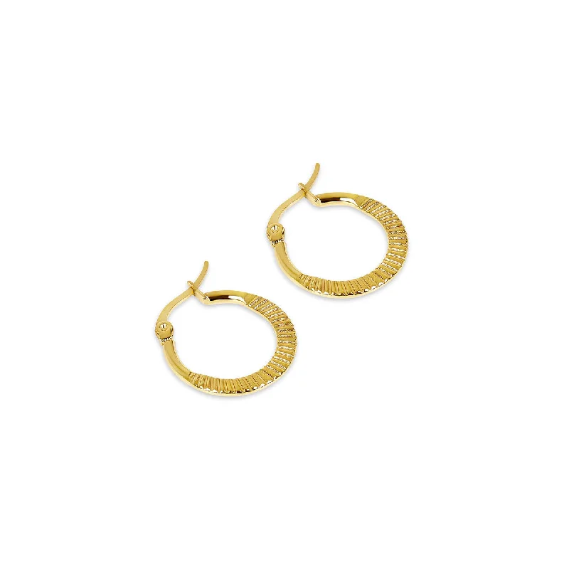 Women’s silver dangly earrings-Catania Huggie Earrings - Gold