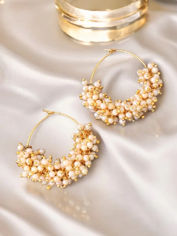 Women’s stackable earrings-Golden Reyansh Hoops