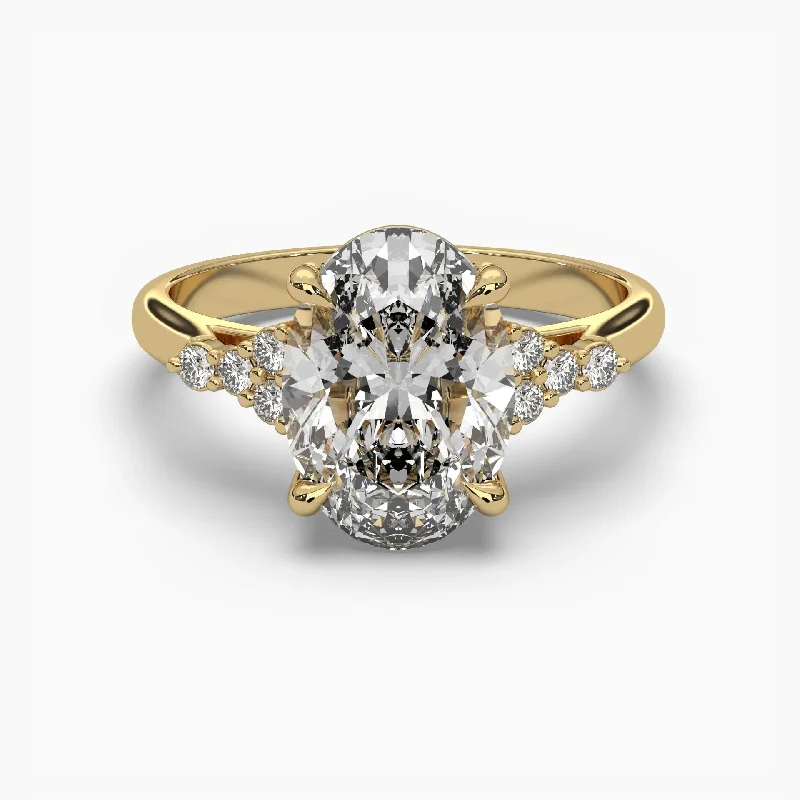 Women’s platinum engagement rings-The Star Setting