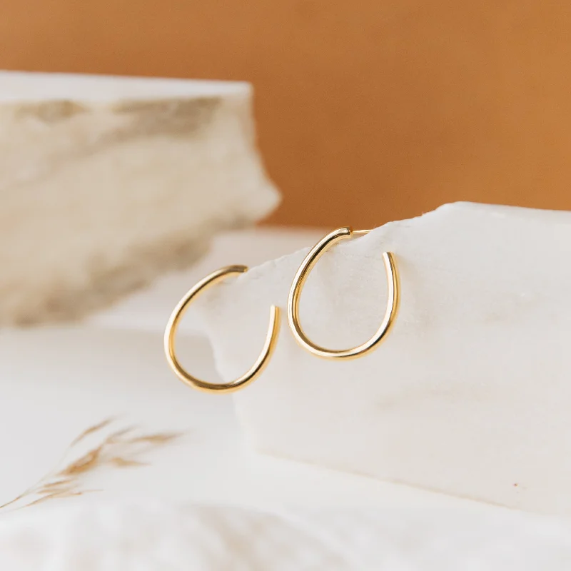 Women’s multi-layer earrings-Anine Oval Hoops