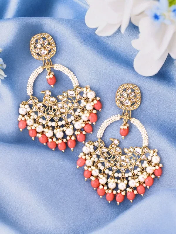 Women’s matching earrings-Coral Nishi chandbalis