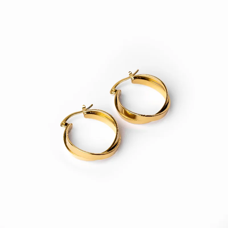 Women’s minimalist earrings-Talia Hoop Earrings 18K Gold Plated - Gold