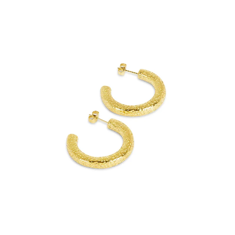 Women’s gold drop earrings-Rosa Hoop Earrings - Gold