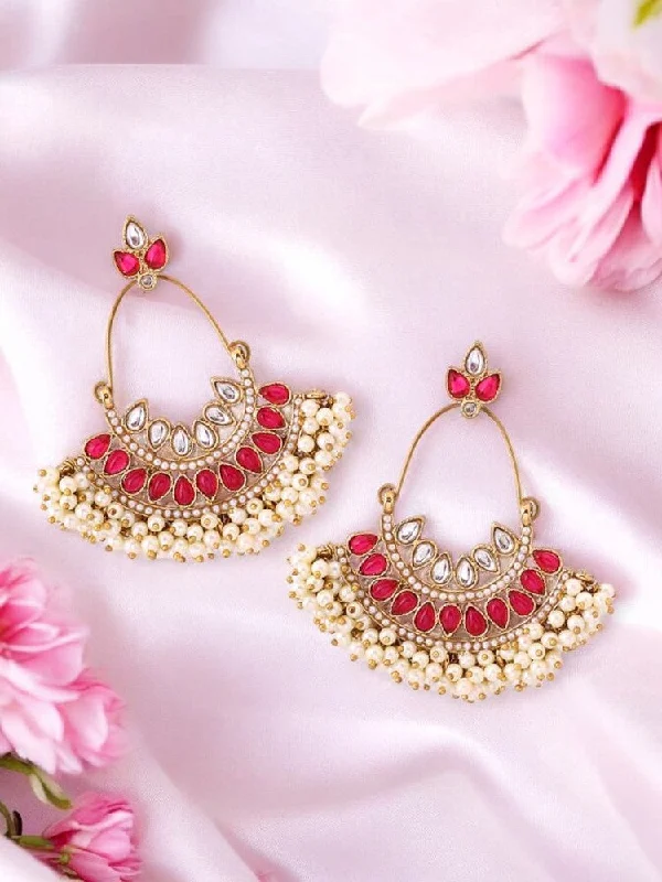 Women’s stud earrings-Rani Yuvika Chandbalis