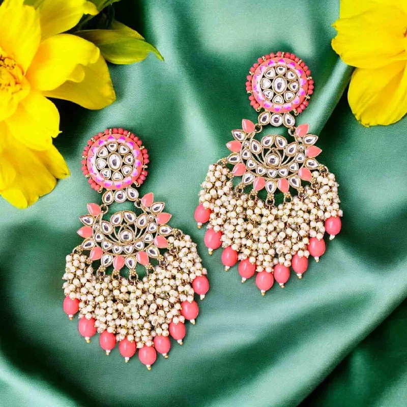 Women’s statement diamond earrings-Coral Shalani Chandbalis