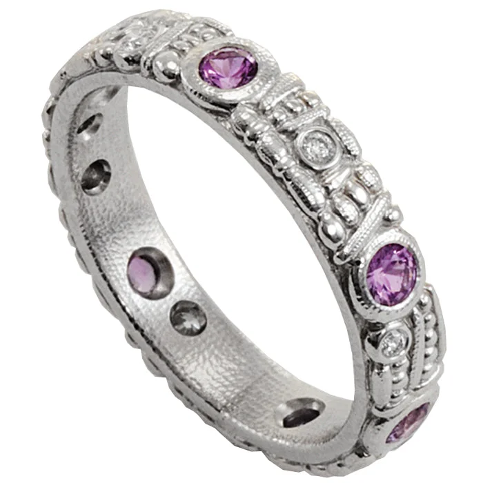 Women’s birthstone rings-Alex Sepkus Faceted Band - R-62PFS