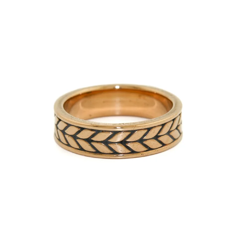 Women’s eternity ring sets-Rose Gold Hvete Cigar Band