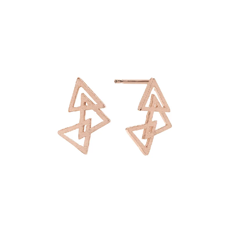 Women’s geometric earrings-Grace Earrings Rose Gold