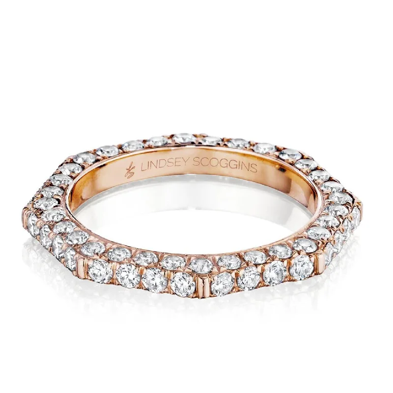 Women’s custom diamond rings-STILL TRIPLE ROW WRAPPED PAVE BAND