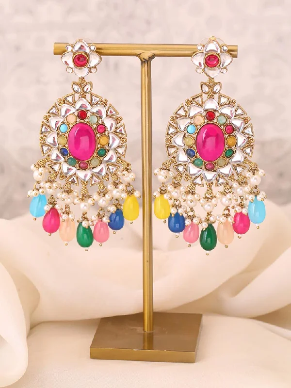 Women’s classic earrings-Prismatic Devanya Chandbalis