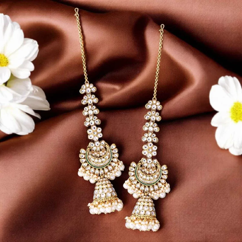 Women’s personalized earrings-Ivory Karanja Sahara Jhumkis