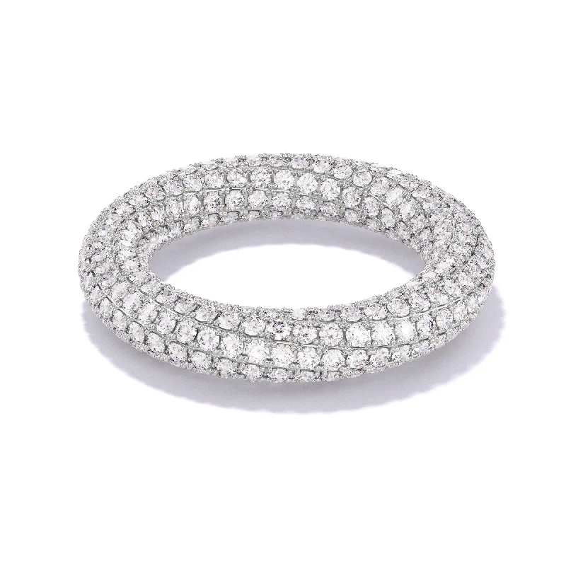 Women’s three-stone rings-CONTINUUM TWO ROW PAVE ETERNITY BAND