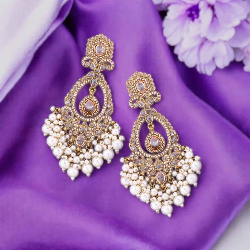 Women’s colorful earrings-Ivory Aamira Danglers