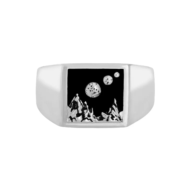 Women’s luxury rings-Planet Scape Signet