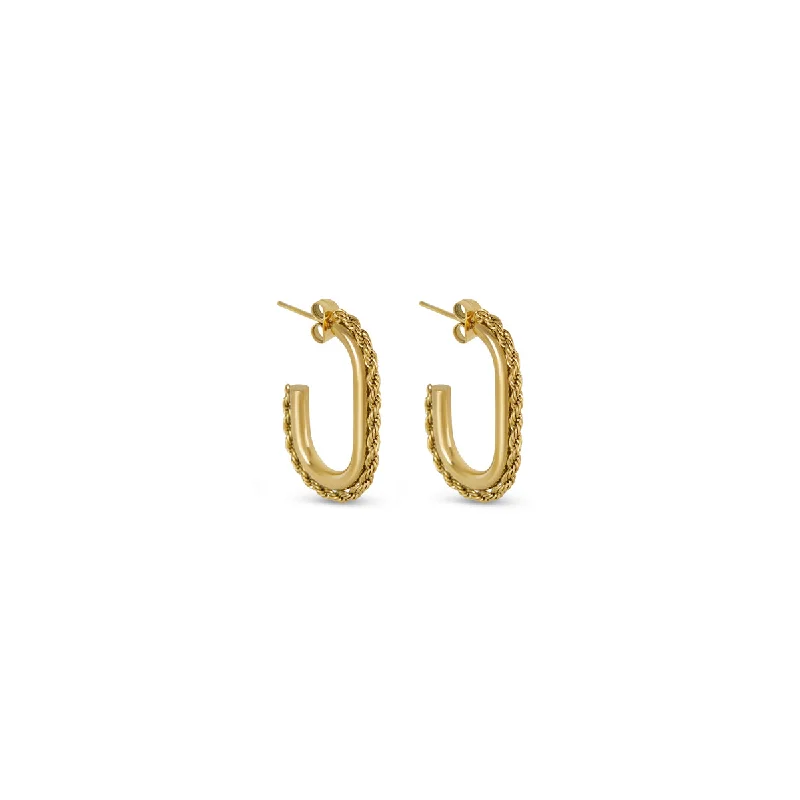 Women’s stackable earrings-Ariana Hoop Earrings - Gold