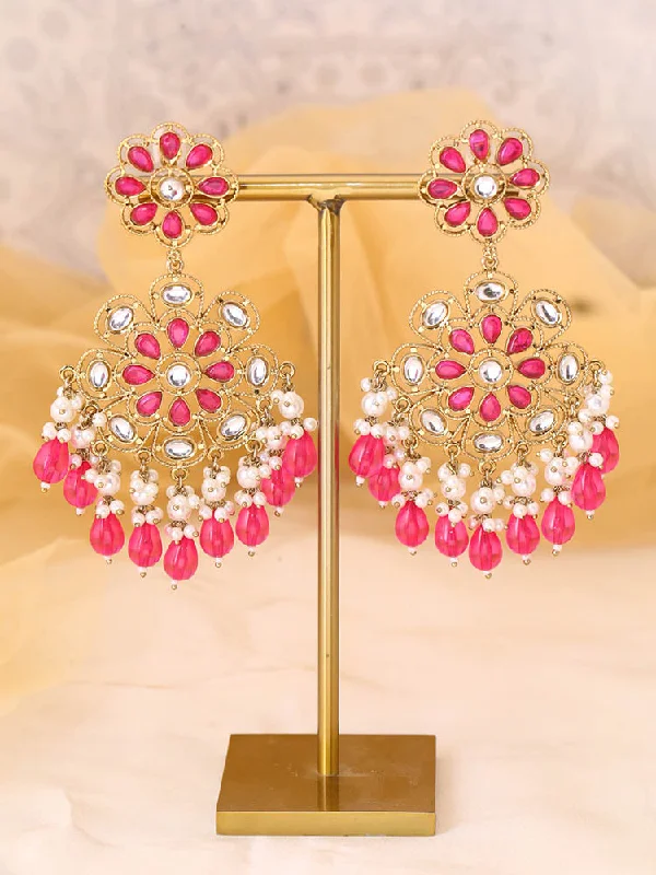 Women’s gold hoop earrings-Rani Tanu Danglers