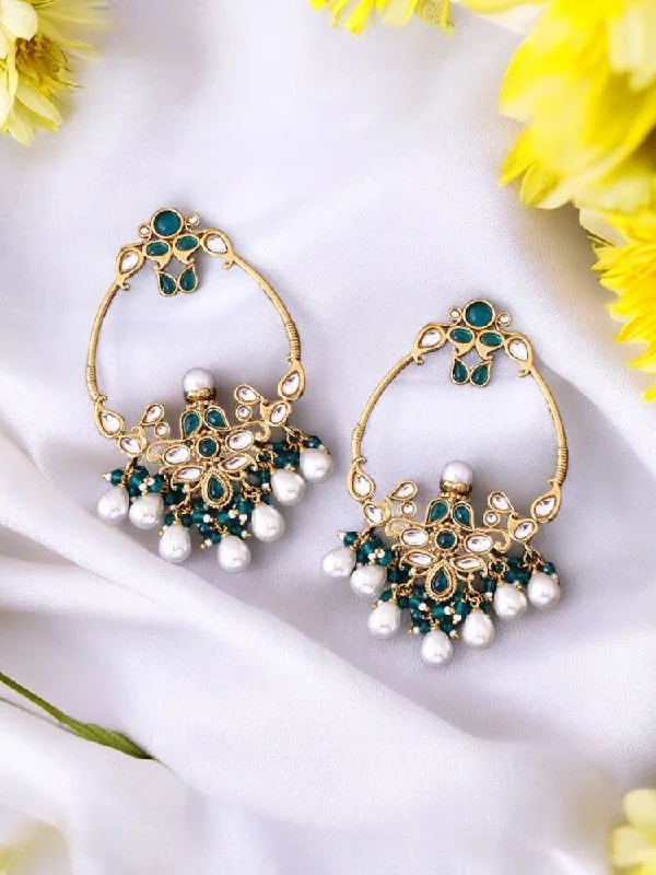 Women’s chandelier earrings-Emerald Tia Chandbalis