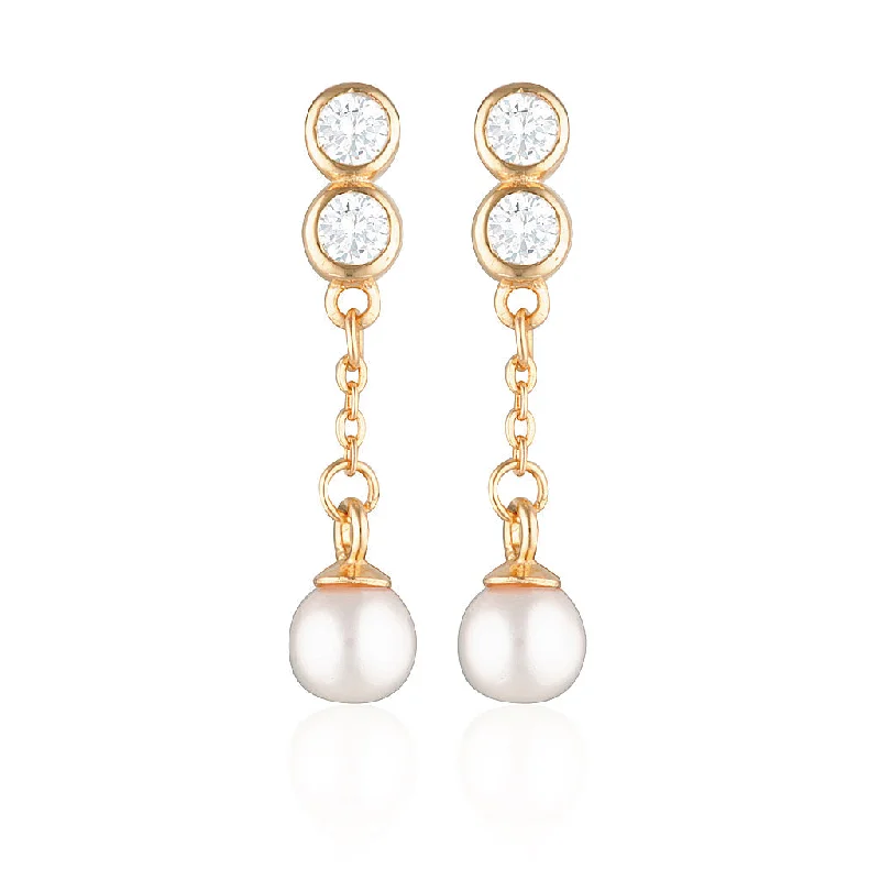 Women’s pearl earrings-Minka Earrings