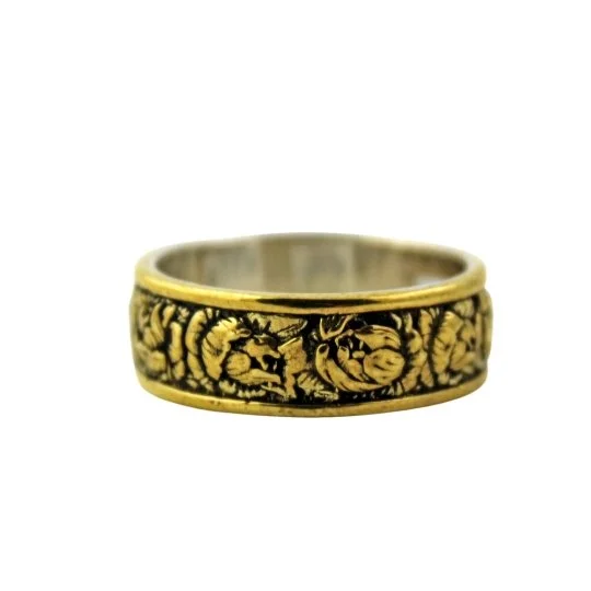 Women’s emerald rings-Brass x "Band of Roses"