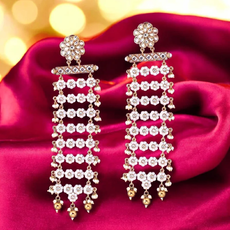 Women’s fashion earrings-Ivory Dania Danglers