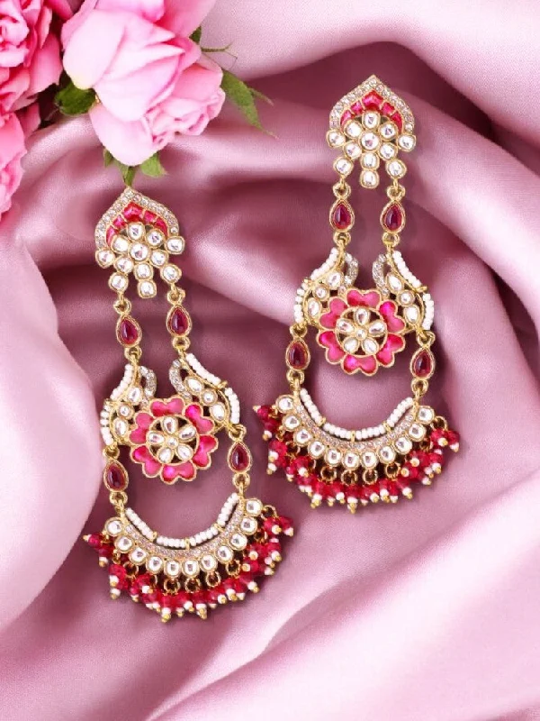 Women’s birthstone earrings-Rani Dia Chandbalis