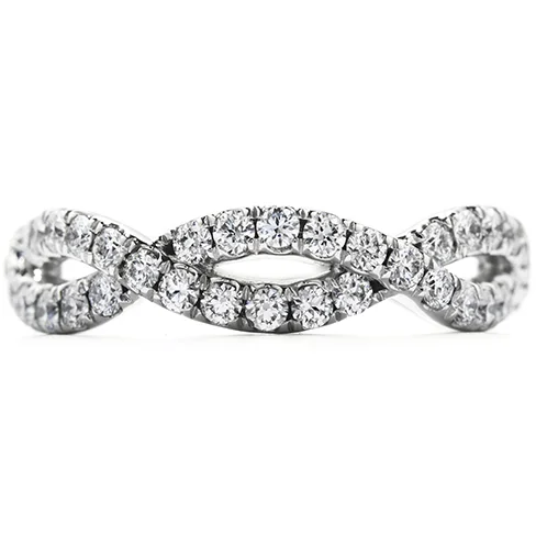 Women’s vintage promise rings-Hearts On Fire Envelop Split Shank Eternity Band