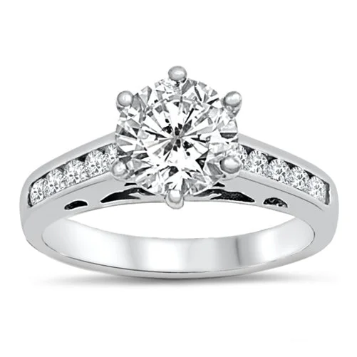 Women’s platinum rings-Mandy - 1.5 ct Round