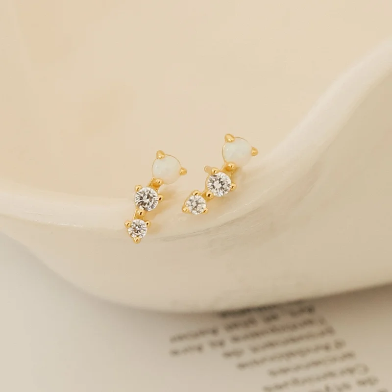 Women’s wedding earrings-Maeve Opal Studs