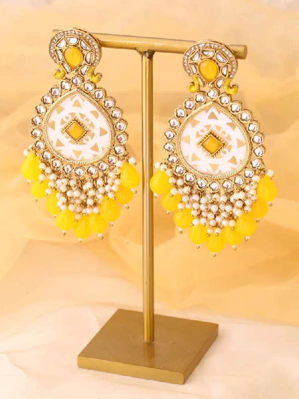 Women’s cocktail earrings-Lemon Bani Chandbalis