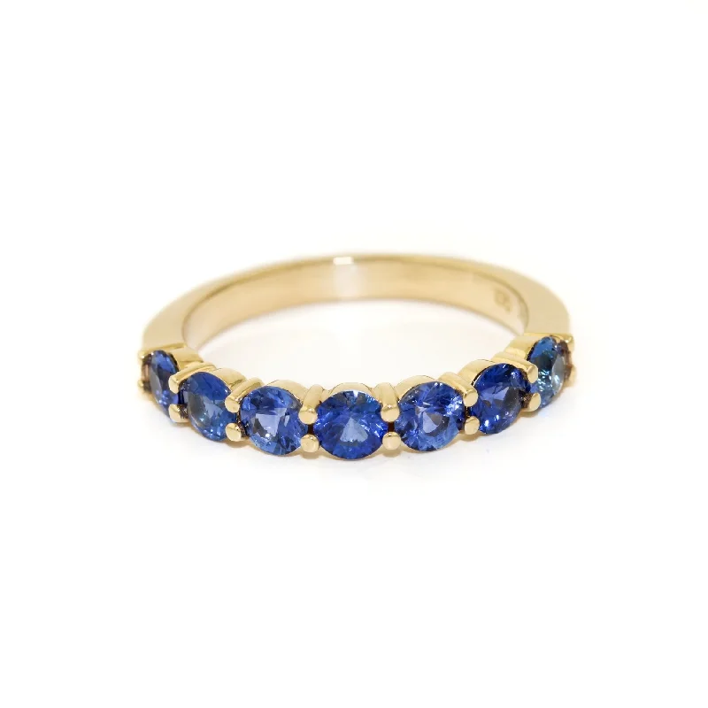 Women’s diamond rings-14K Gold Royal Blue Sapphire Band