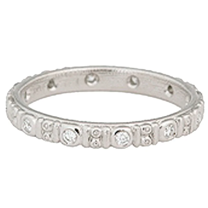 Women’s stackable wedding rings-Alex Sepkus Circle Band - R-73P