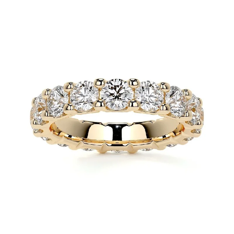 Women’s opal engagement rings-Brilliant Eternity Band in 14K Yellow Gold